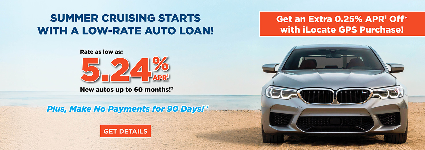 Cruise into summer with a low-rate Auto Loan!